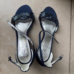 Adrianna Papell Women's Dress Sandal 5.5 Beaded Leather Fabric